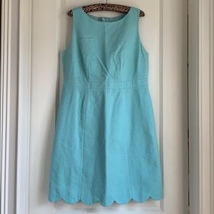 Talbots scalloped hem sun dress